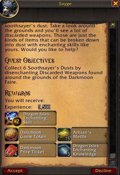 Darkmoon Profession Enchanting
